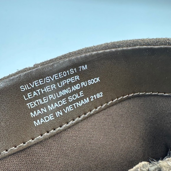 Steve Madden Suede Ankle Boots Brown 7M Euro Chic Clean Girl Block Heel - Picture 10 of 12